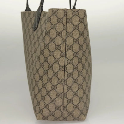 Gucci Gg Supreme Reversible Tote Bag Pvc Beige Black